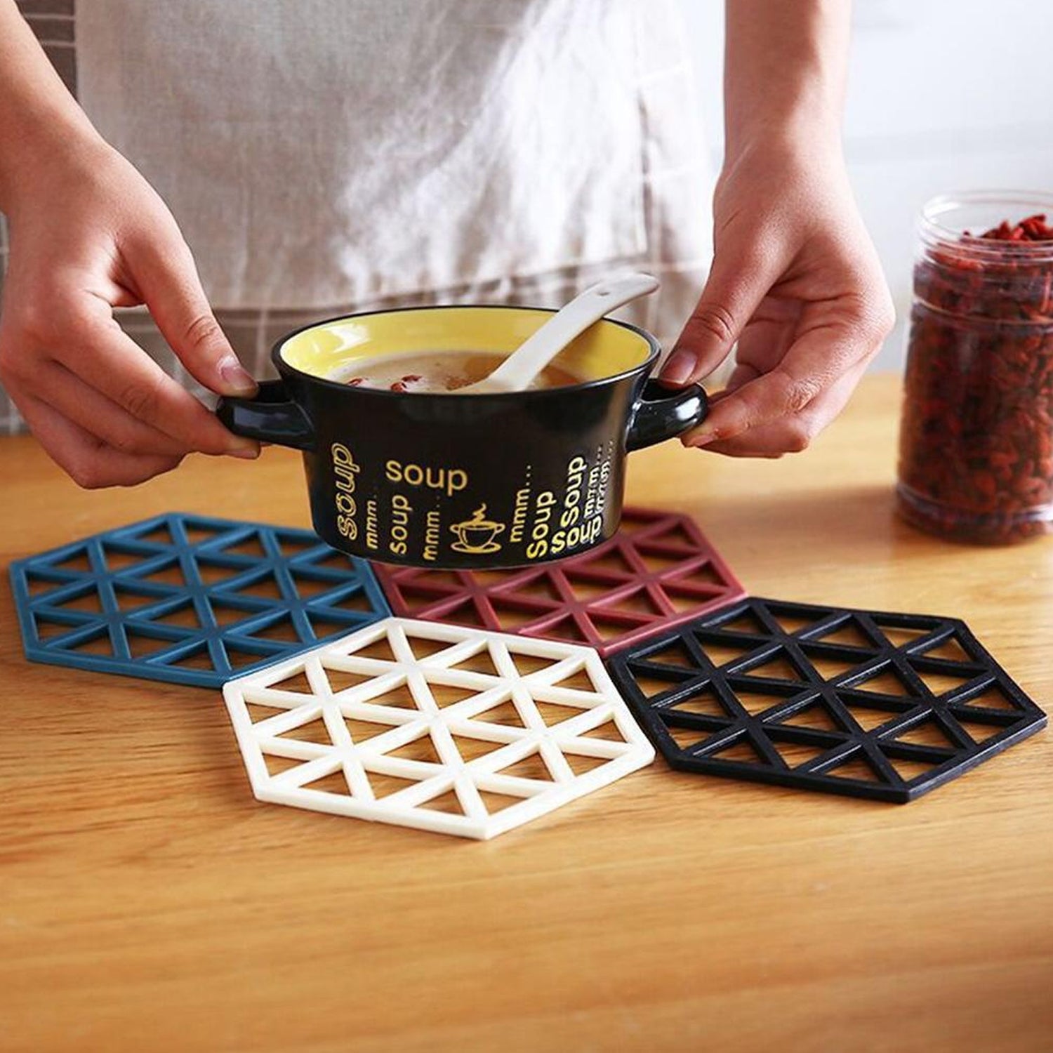 PVC cup mat, tea coaster, heat resistant mat, anti-hot cup pad, non-slip placemat, bowl mat, hollow coaster, table protector, silicone cup coaster