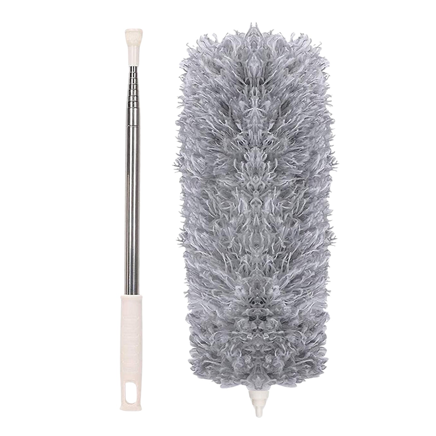 multifunctional 5‑in‑1 microfiber duster with extendable pole, 100‑inch telescoping cleaning brush kit, bendable washable floor gap and ceiling fan cleaner,