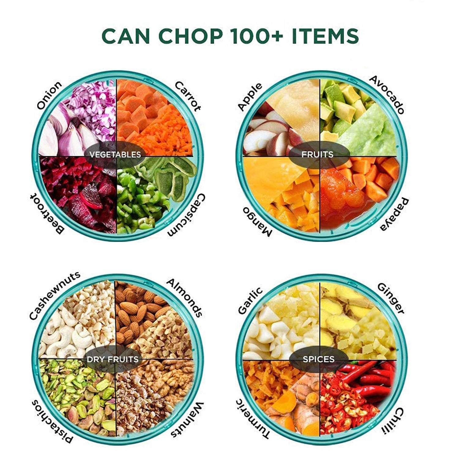 manual food chopper, vegetable chopper, hand chopper 6 blade, onion cutter, manual mixer, pull cord chopper, kitchen cutter, abs chopper, chopper 1000ml