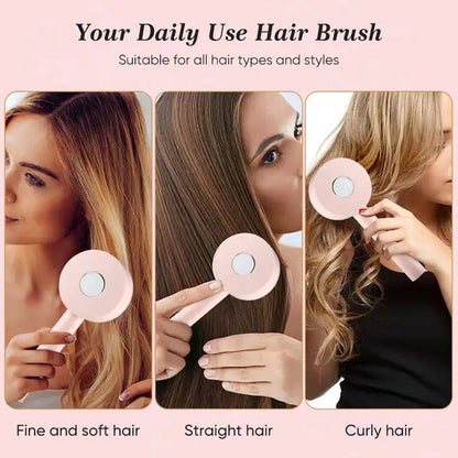air cushion brush, hair massage brush, detangling comb, self-cleaning hairbrush, anti-frizz brush, scalp massage brush, long handle comb, plastic hairbrush, hair growth brush