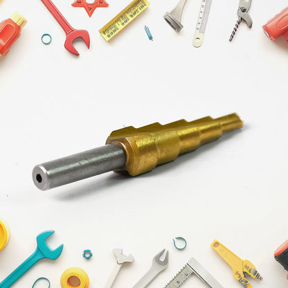 multi-size step drill bit for aluminum and stainless steel, precision step bit for round hole cutting, metalworking step drill bit for home workshop

