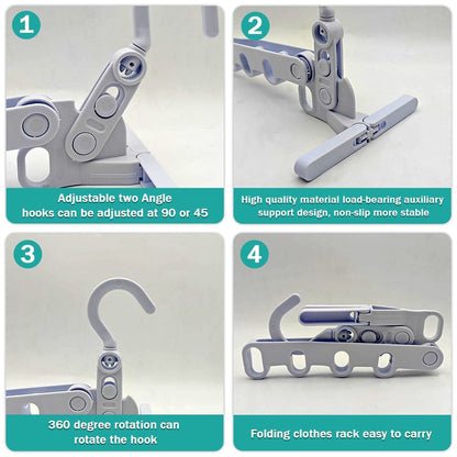 hostel room clothes rack with folding design, closet space saver hanger online India, foldable hanger for compact packing and travel