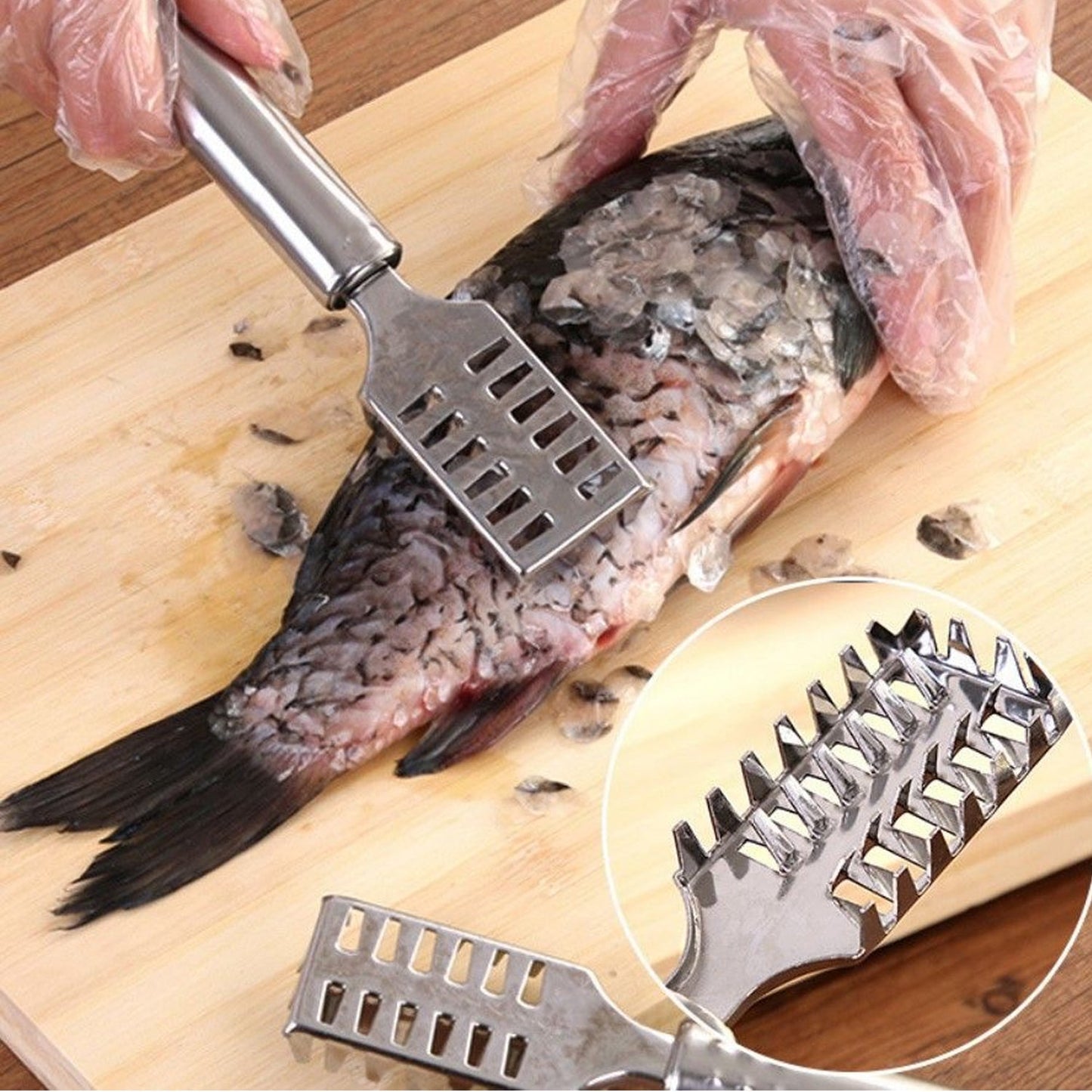 Fish Scale Remover Scraper – Stainless Steel Fish Cutting Tool With Sawtooth Teeth, Ergonomic Non-Slip Handle For Easy Scale Removal And Kitchen Cleaning