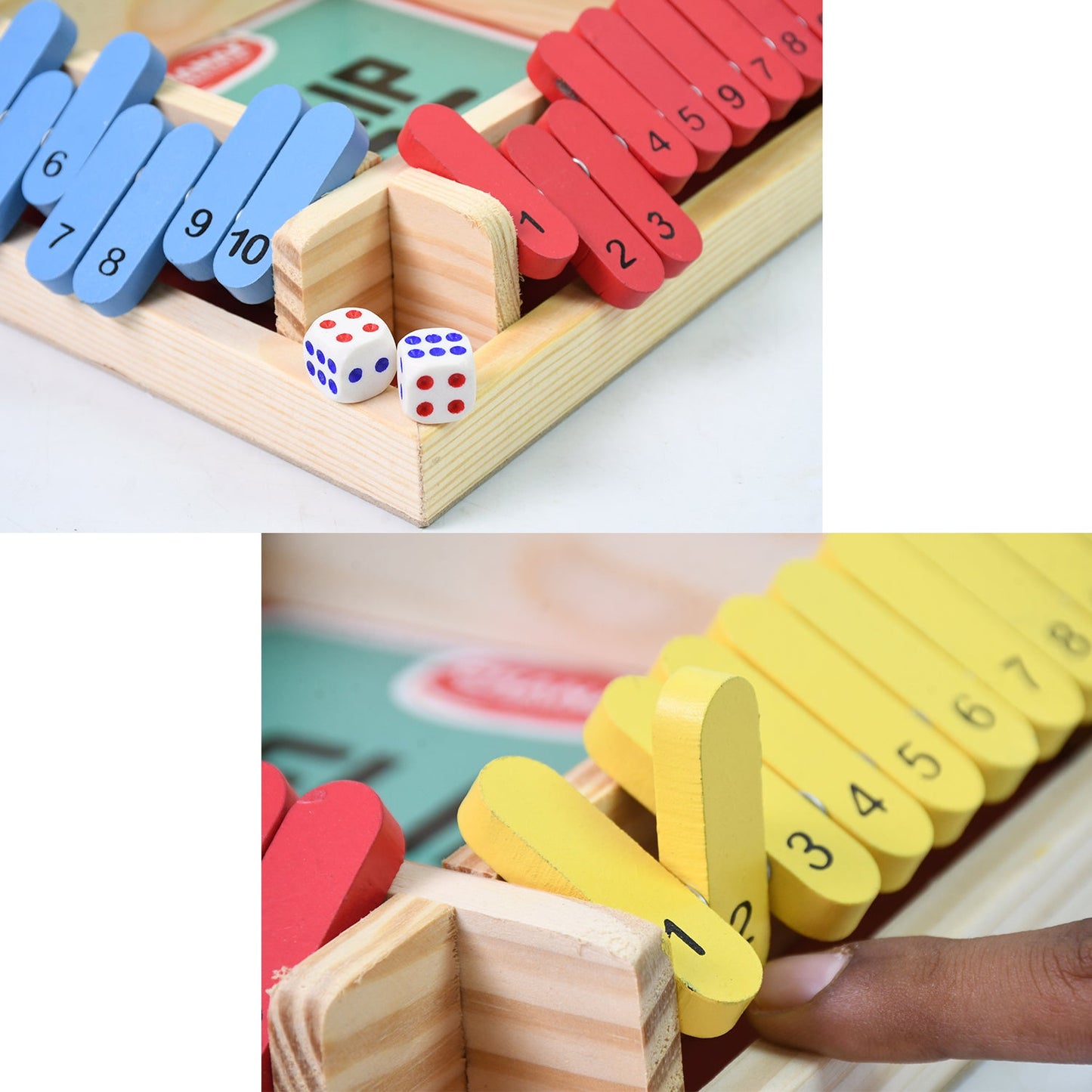 number flipping game, flip tile dice board game, tabletop wooden games, shut the box strategy game, brain development games for kids,