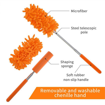 microfiber duster, extendable cleaning brush, ceiling fan duster, multipurpose duster, car interior cleaner, wall corner duster, washable dust cleaner