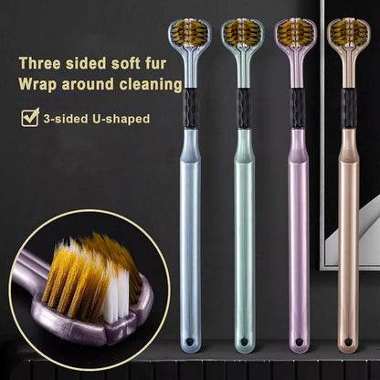 orthodontic toothbrush, gum care toothbrush, toothbrush for plaque control, 3 head toothbrush India, sensitive teeth brushing tool,
