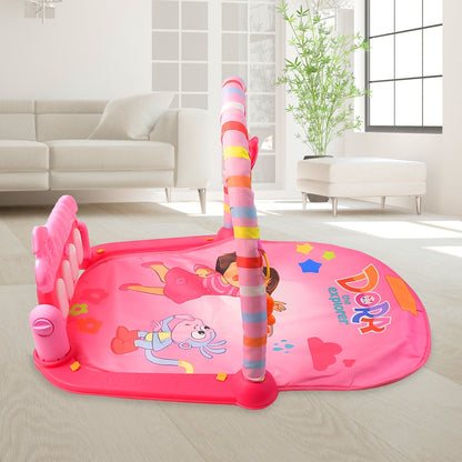 baby gym with piano and lights, music playmat for baby, interactive infant play mat, baby toy mat with hanging toys and music,