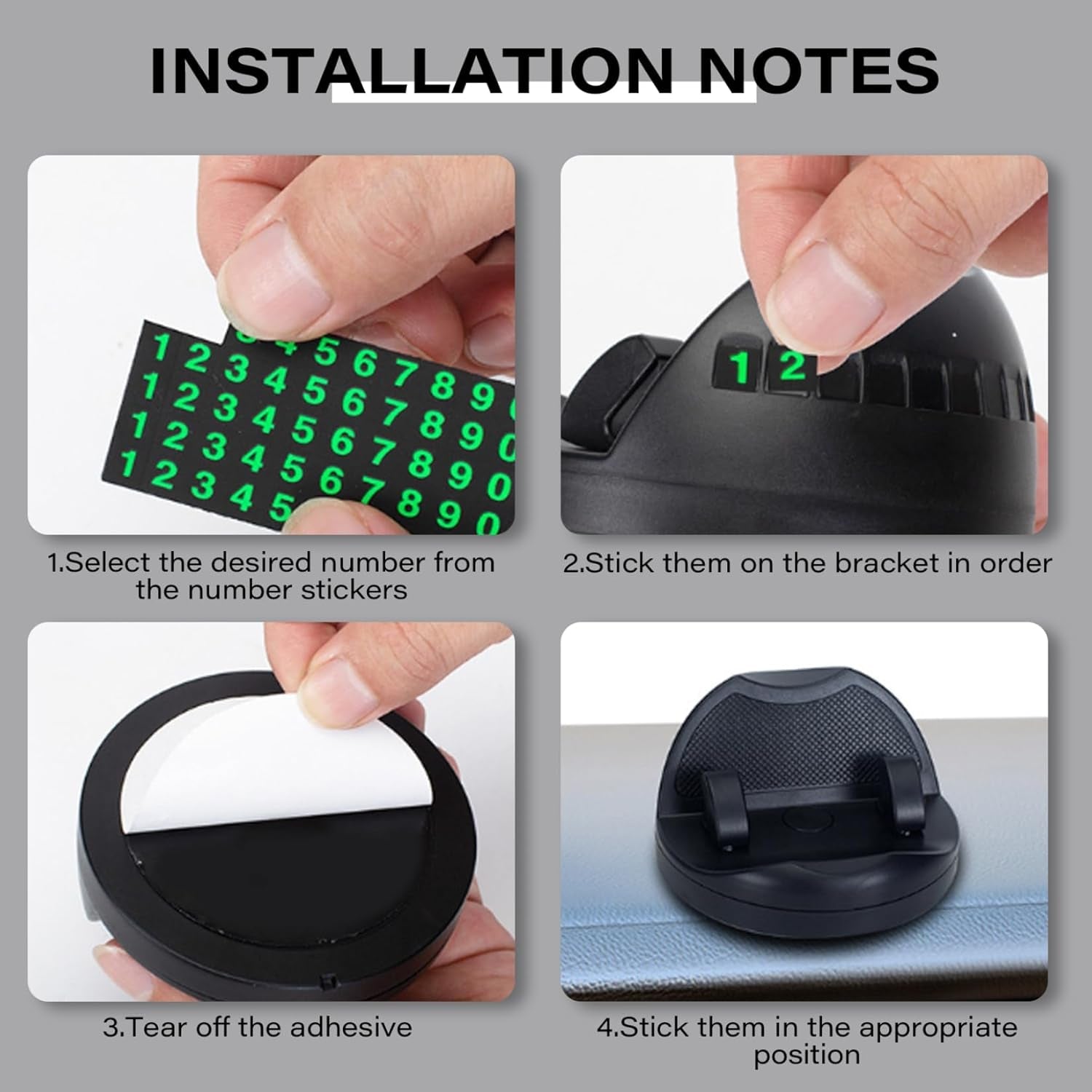 mobile holder with anti-skid pad for driving, reusable sticky phone stand for car interior