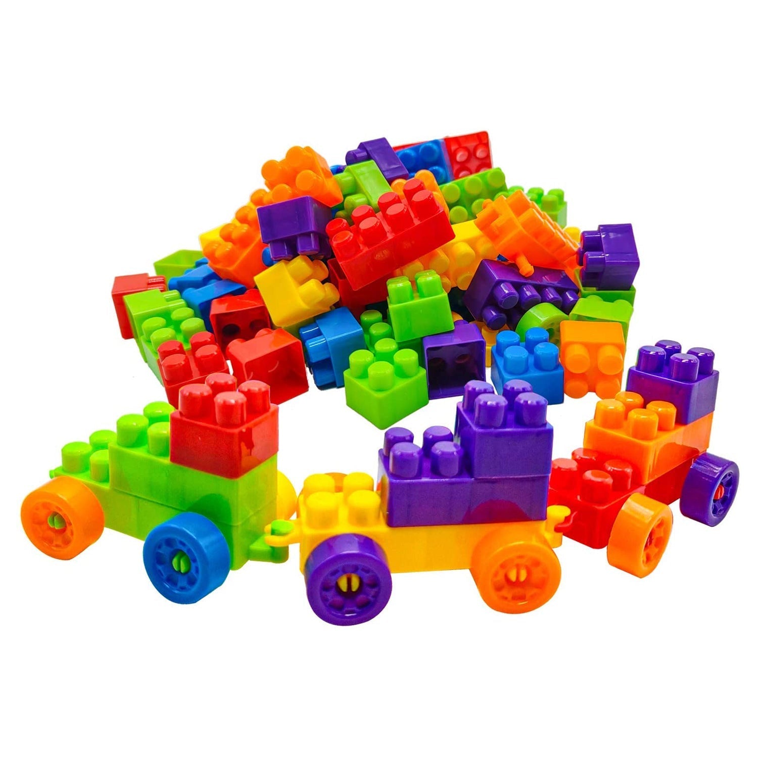 building blocks for kids, 60 pcs kids block set, multicolor toy bricks, puzzle block game, learning toys for toddlers, kids construction blocks