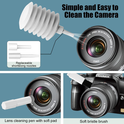electronics cleaning kit with microfiber and swabs, keyboard and monitor cleaner tool kit, cleaning accessories for work from home setup