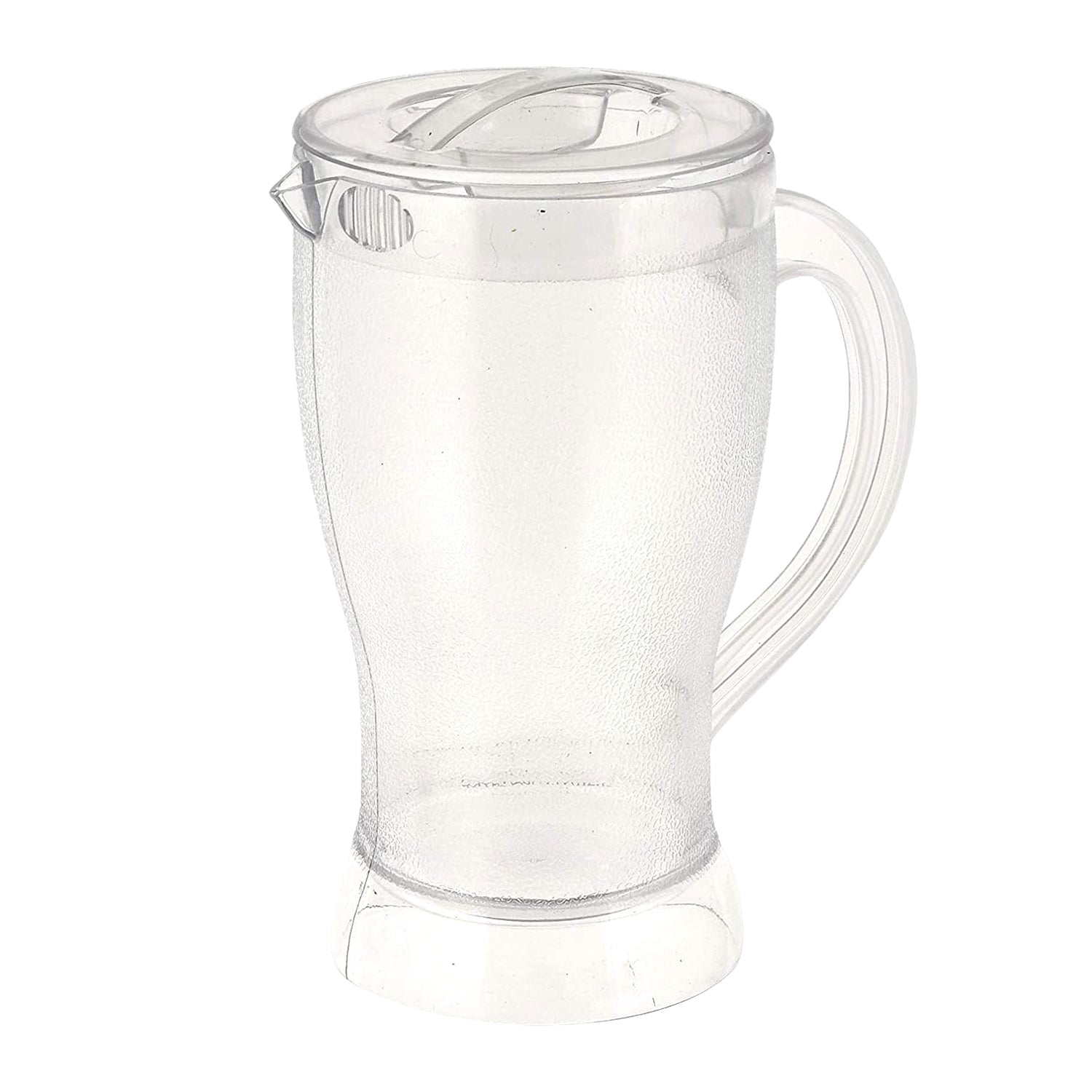transparent plastic jug with lid for juice and lemonade, premium quality unbreakable water jug for dining table, stylish and sturdy polycarbonate jug for juice storage, leak-proof jug with lid for safe beverage serving, reusable juice jug with ergonomic handle for easy pouring, Apex branded water jug with 1200ml capacity for summer drinks
