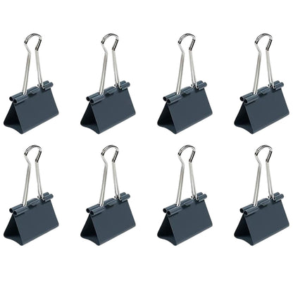 assorted colour binder clips for files and folders, 32 piece paper holding clips for everyday use, mix-colour binder clips for stylish office stationery, 32 mm binder clips for document organization, reusable and strong binder clips for paper management

