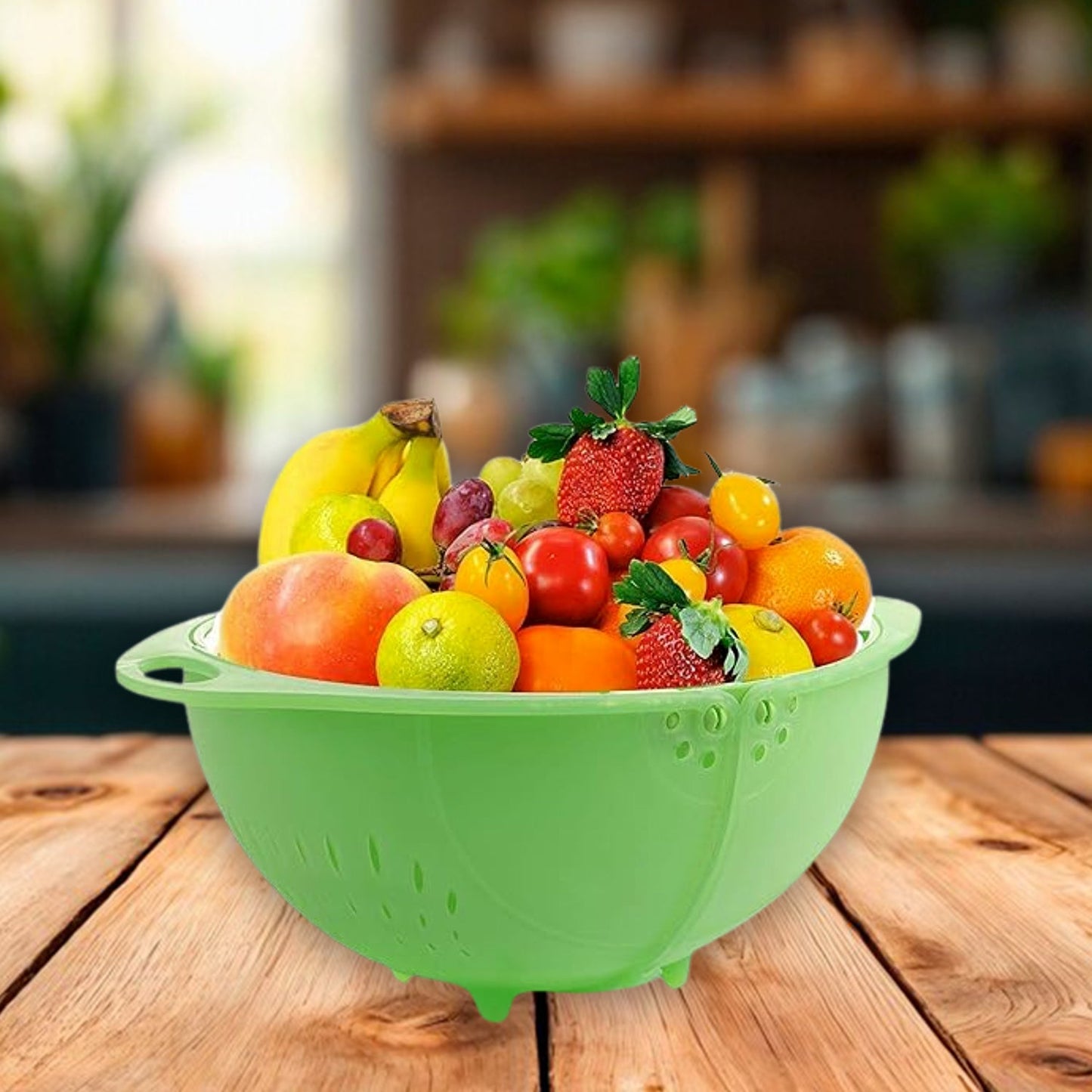 Apex Smart Basket 3 in 1 Multi Use Fruit & Vegetable Bowl – Collapsible Mix Colour (1 Pc)