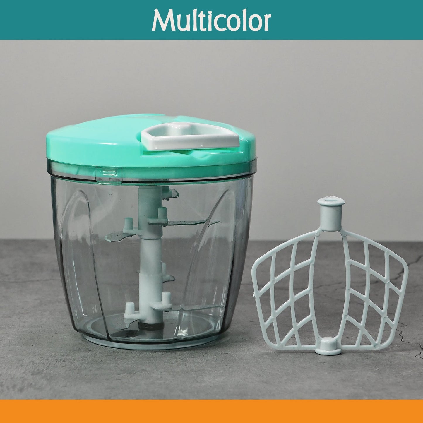 manual food chopper, vegetable chopper, hand chopper 6 blade, onion cutter, manual mixer, pull cord chopper, kitchen cutter, abs chopper, chopper 1000ml