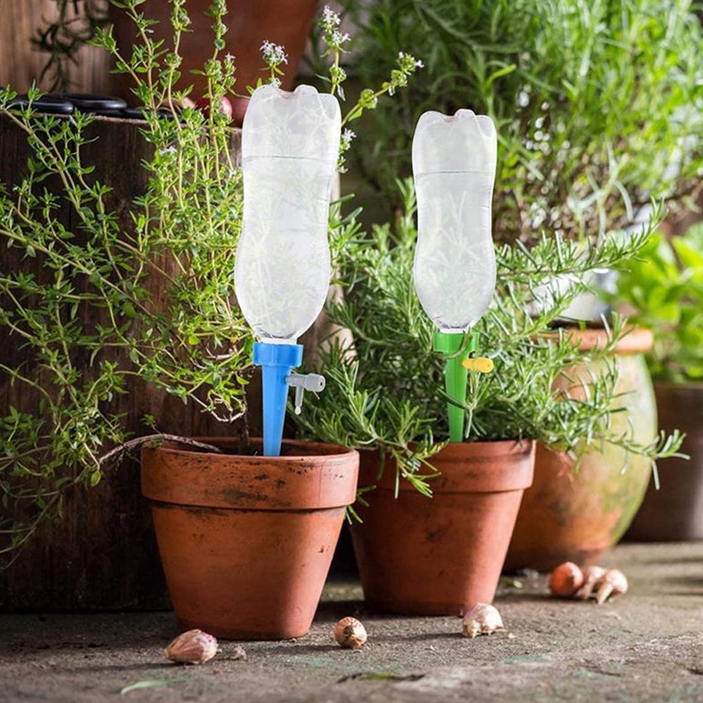 self watering garden spikes adjustable, plant drip irrigation stakes