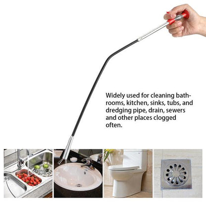 drain cleaning claw tool, pipe blockage remover, kitchen sink cleaner tool, spring wire drain unclogger, bathroom pipe cleaner, clog remover stick