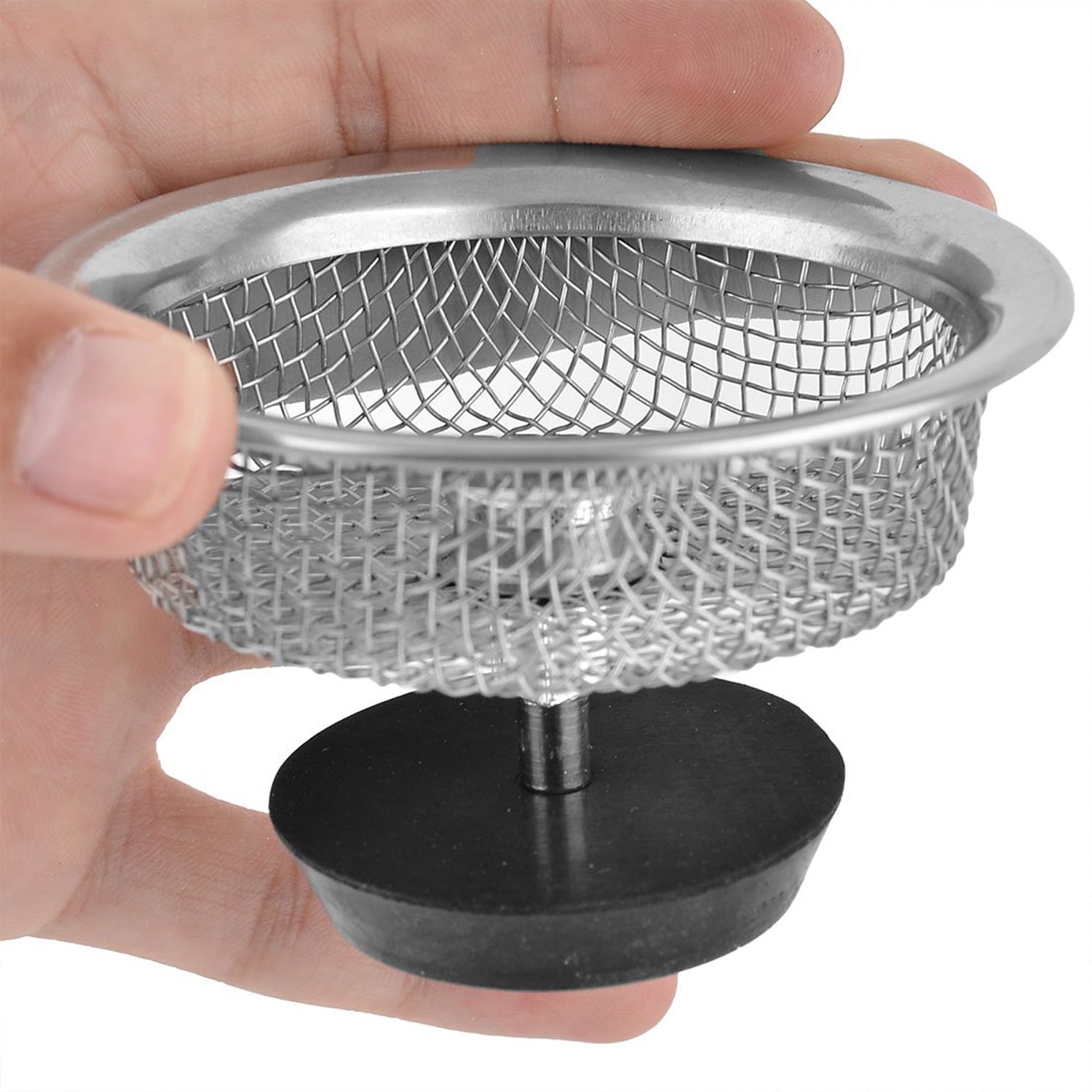 stainless steel sink strainer basket for kitchen use, 2 piece sink drain filter for food waste, kitchen sink drain catcher basket stainless steel,