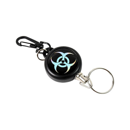 best retractable keychain for security guards in India, durable safety key holder for car and bike keys, heavy duty key chain with hook and reel for outdoor use, belt mounted retractable key holder for professionals,