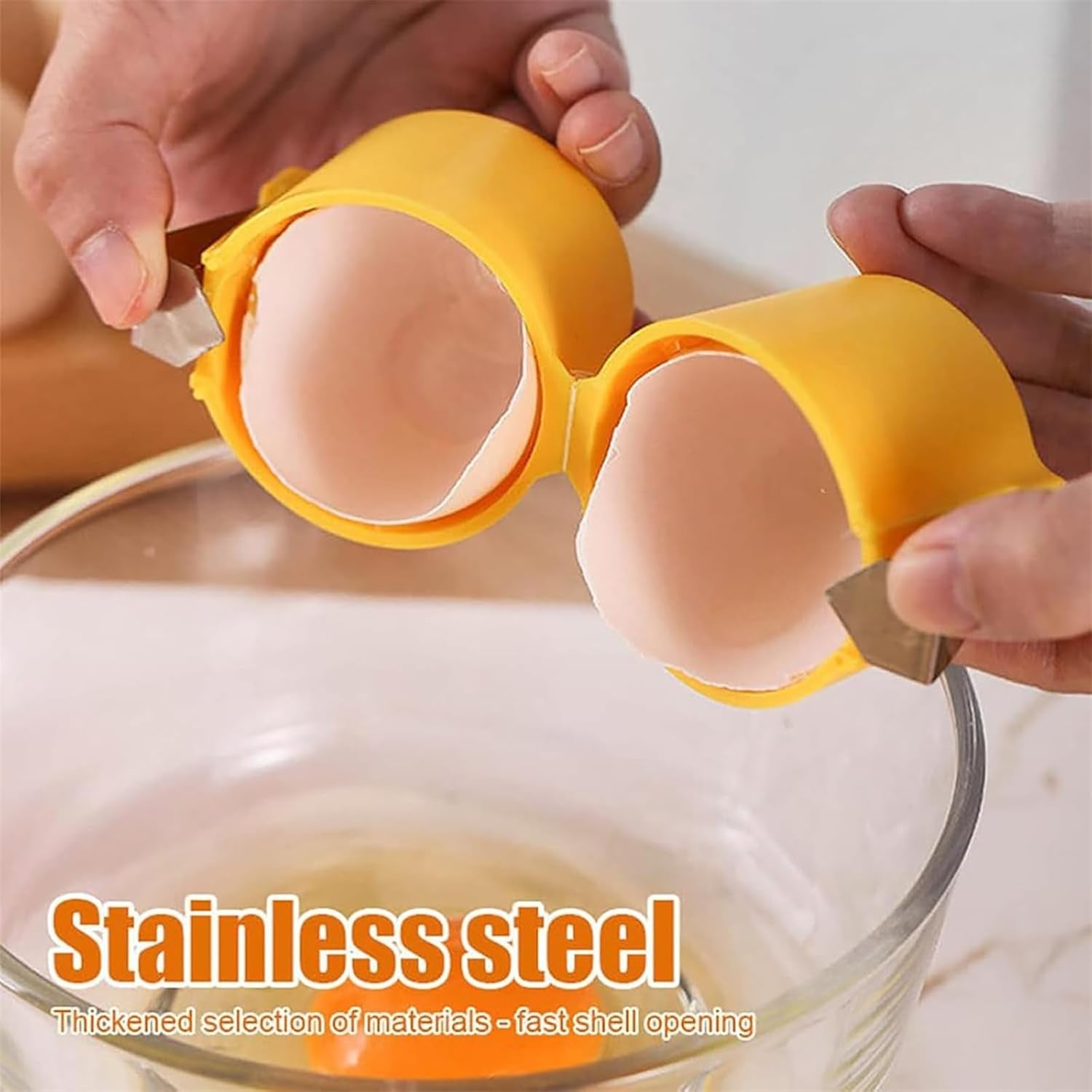  compact and portable egg cracking tool set, kitchen egg tool for clean egg shell removal, durable egg shell cutting tool for daily use