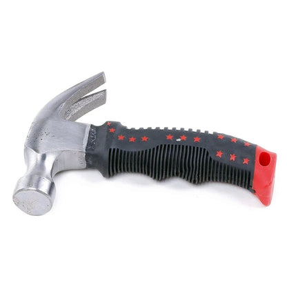 Small claw hammer for DIY tasks. Mini claw hammer, compact carpenter hammer, fiberglass handle hammer, anti-slip grip hammer, small hammer for home use, hathodi