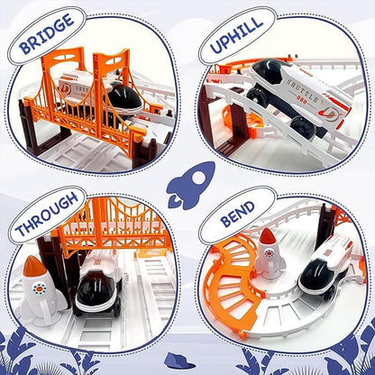 space toys for kids, race track toy, battery operated shuttle toy,