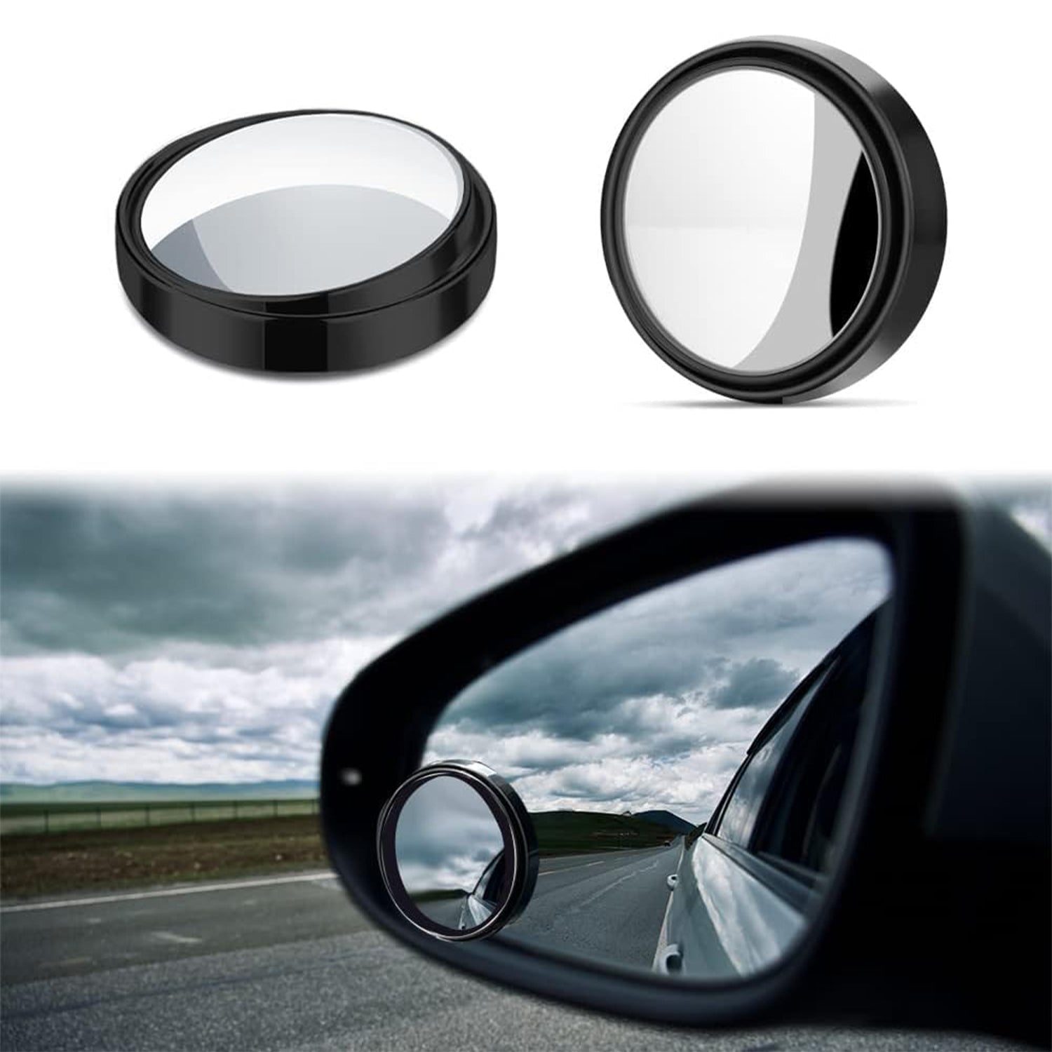universal blind spot attachment for car rear view mirrors, anti-glare blind spot mirrors with easy installation, high-definition stick-on convex mirrors for parking assistance, multipack car blind spot mirrors for enhanced road awareness