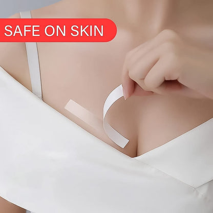 bra nipple cover tape for wardrobe styling, reusable skin-safe fashion tape for deep plunge outfits, clear adhesive tape for lingerie and dresses