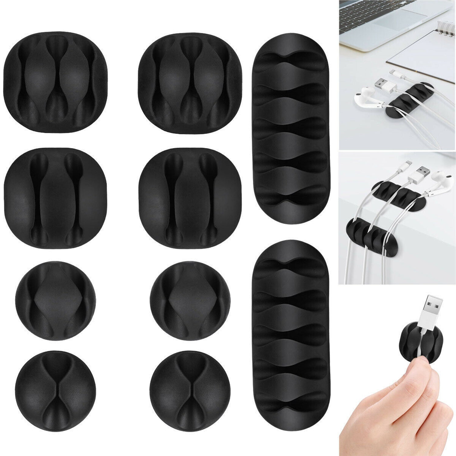 cable holder clips, wire organizer, desk cable clips, cable management, adhesive wire holders, cord supporter, cable clips black, cable holder for wall