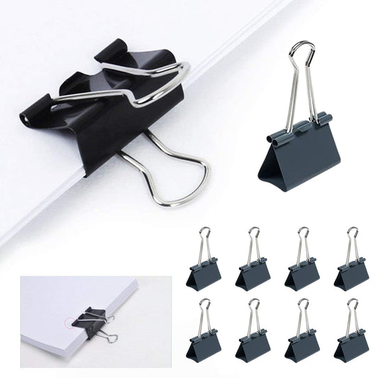 mix colour binder clips 32 mm set of 32, colorful paper holding binder clamps, 32mm binder clips for office and school use,