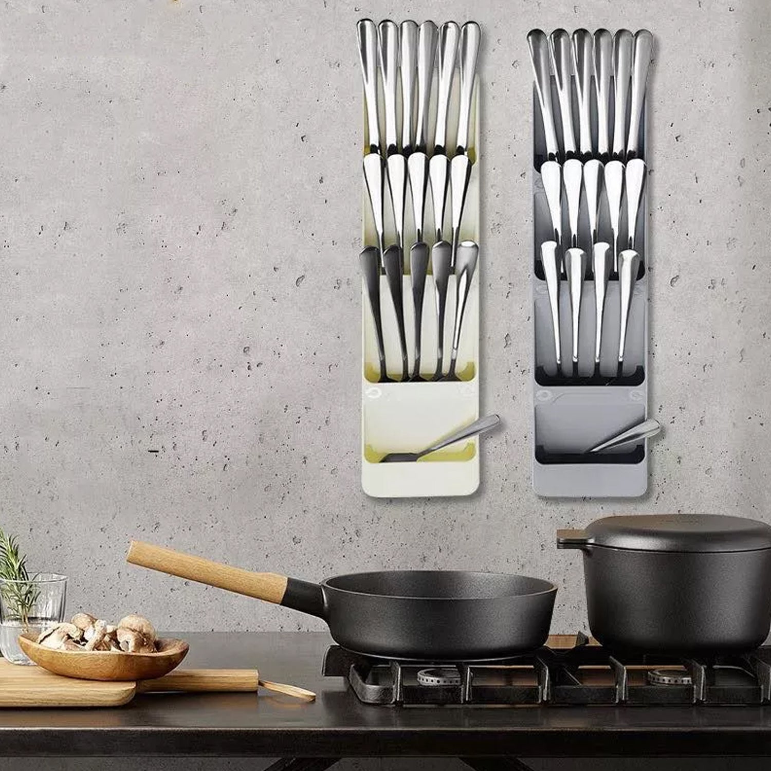 Cutlery tray box with multiple sections for storing cutlery and kitchen tools, cutlery tray box, kitchen drawer organizer, plastic cutlery organizer, spoon fork knife holder, compact cutlery storage, modular kitchen tray, utensil tray