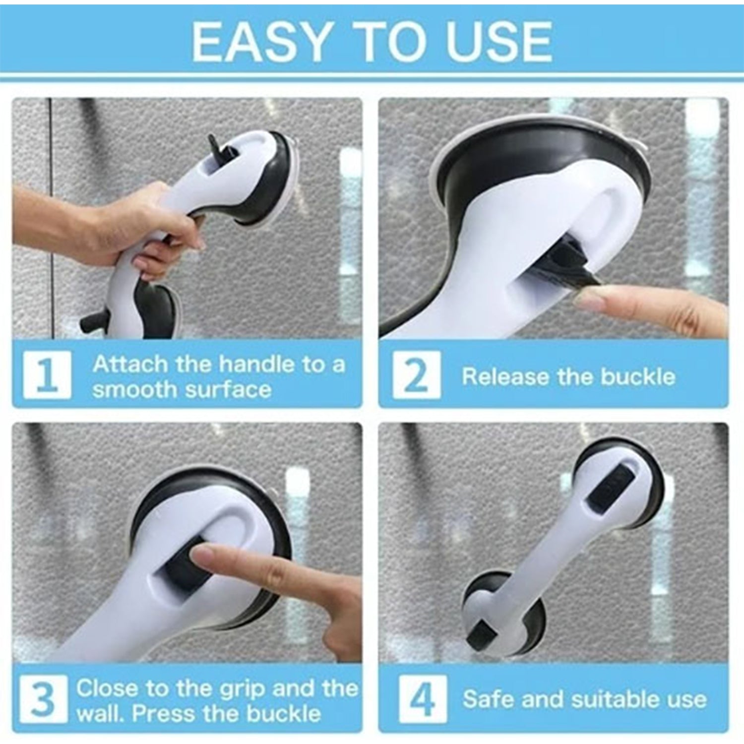Convenient helping handle for stuck doors. helping handle, vacuum grip handle, bathroom support bar, door support handle, suction handle for tiles, portable grip handle, support bar for elderly