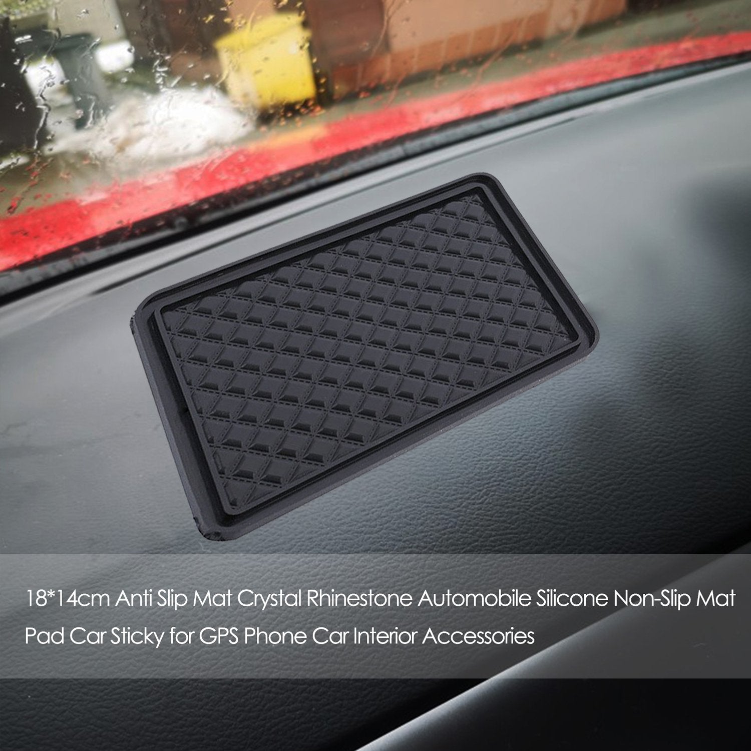 Universal anti-skid mat, durable vinyl for effective grip and safety. anti-skid car mat, sticky dashboard pad, non-slip mat for car, car dashboard mat, sticky pad for phone, anti-slip dashboard grip mat, washable car mat