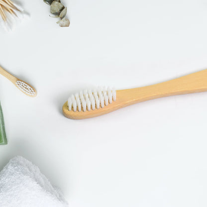  sustainable toothbrush for eco living, wooden toothbrush with ultra soft bristles, eco toothbrush set for travel and home,