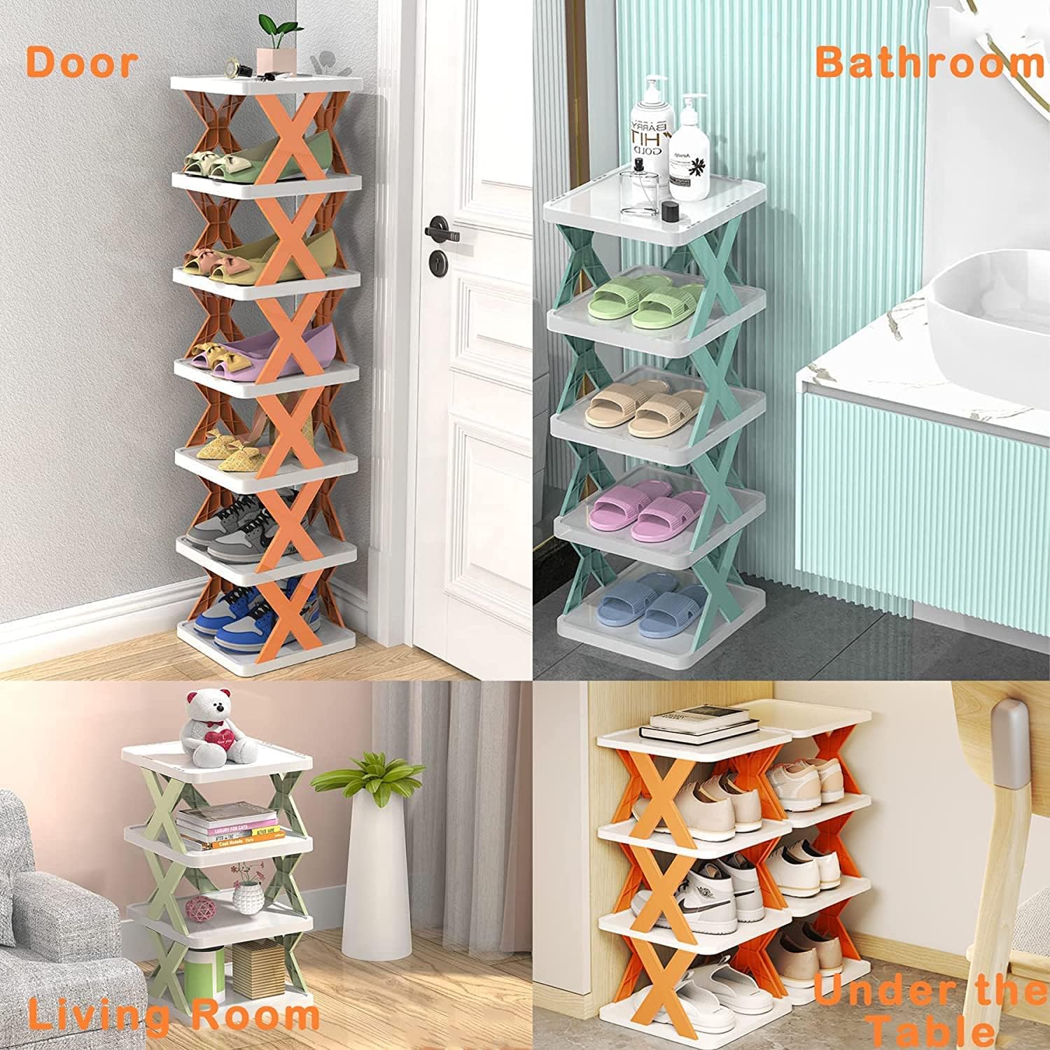 6 layer shoe rack, foldable shoe stand, portable shoe organizer, home shoe rack, office shoe storage, collapsible shoe shelf, shoe rack for small spaces, easy assemble shoe rack, space saving shoe rack, multifunctional storage rack