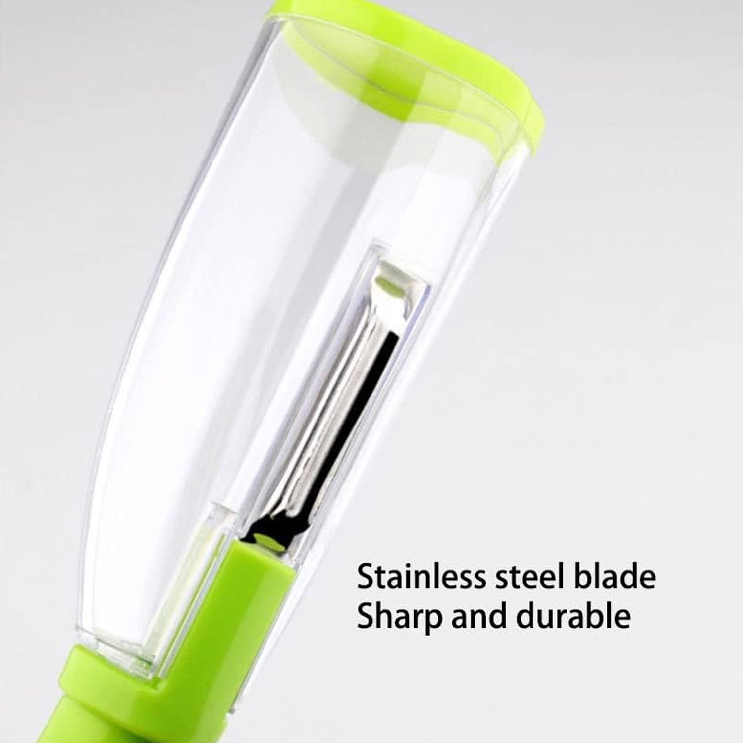 smart vegetable peeler, fruit peeler with container, stainless steel blade peeler, mango peeler, kitchen peeler with waste catcher, ergonomic fruit peeler