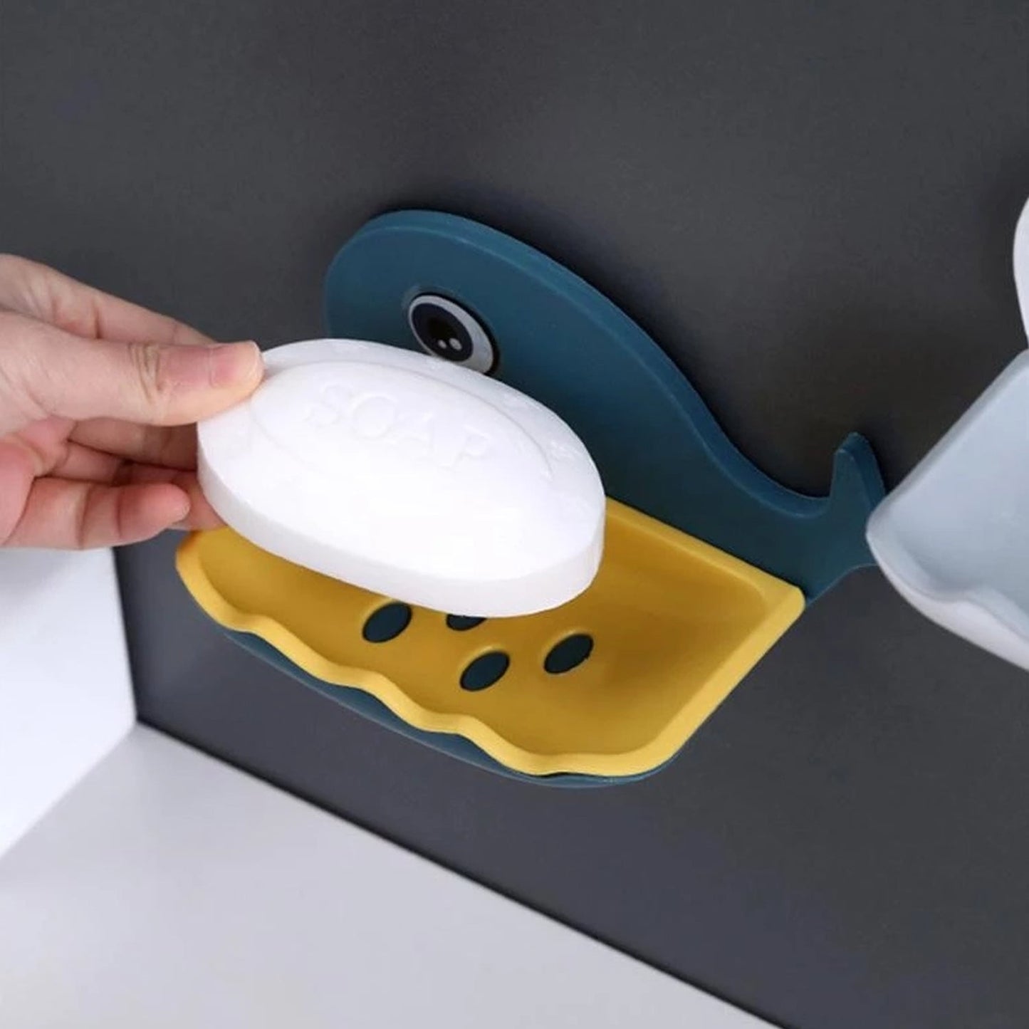 soap holder wall mounted, adhesive soap dish, bathroom soap stand, waterproof soap rack, fish shape sabundani, plastic soap container, kitchen soap holder