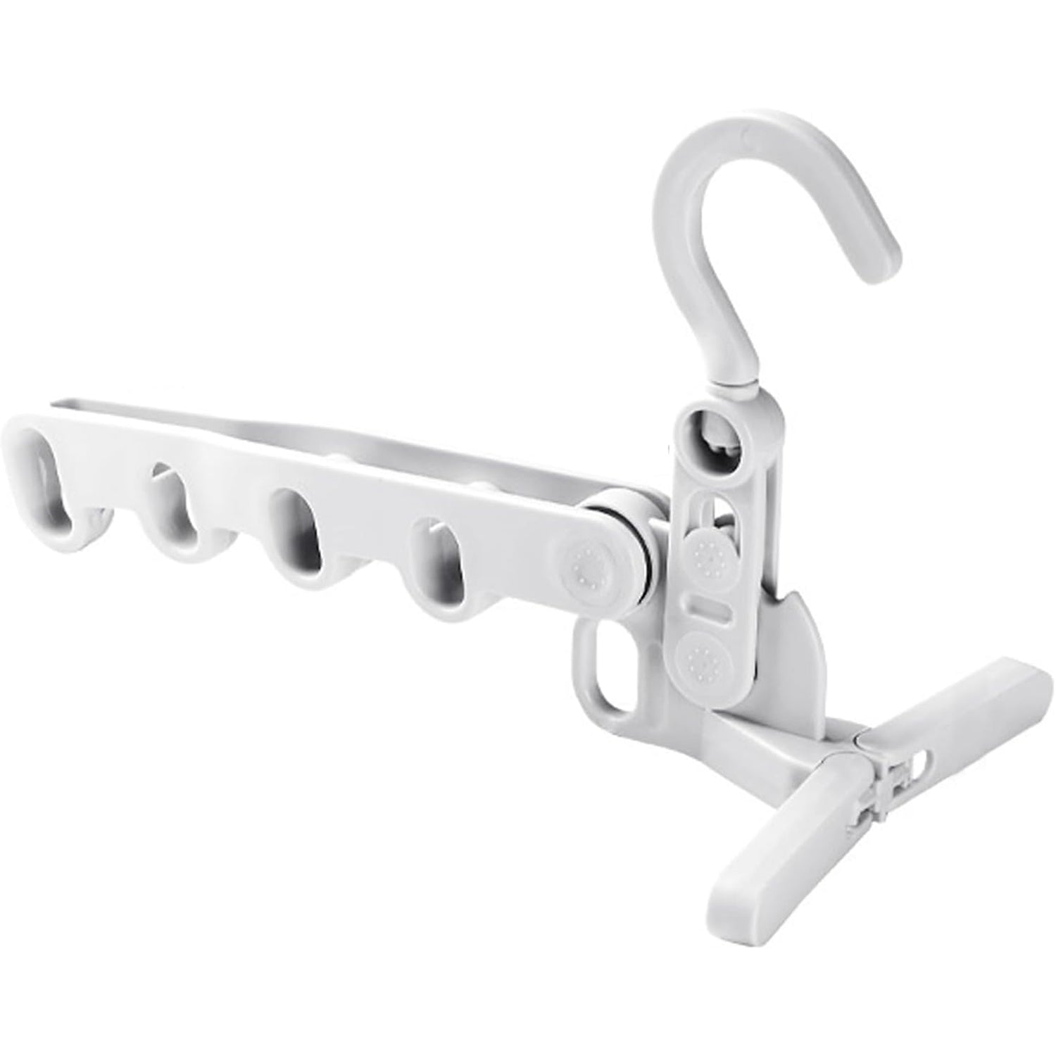 foldable clothes hanger with 5 holes India, space-saving hanger for travel and small wardrobes, compact folding clothes rack for hostel rooms
