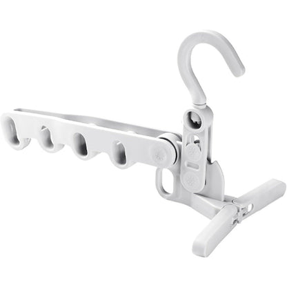 foldable clothes hanger with 5 holes India, space-saving hanger for travel and small wardrobes, compact folding clothes rack for hostel rooms