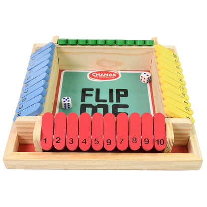 educational board game for kids learning numbers, classic shut the box game for parties and gatherings, compact board game set for home and travel, fun dice game for math learning and focus, shut the box game for family entertainment and bonding

