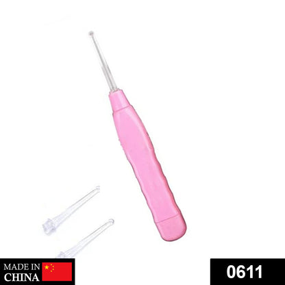 safe ear cleaner with flashlight, earwax tweezer tool with LED illumination, compact earpick with light for kids and adults, bright LED earpick for precise ear cleaning, earwax cleaning tool with tweezer and light, travel-friendly ear cleaner with LED flashlight