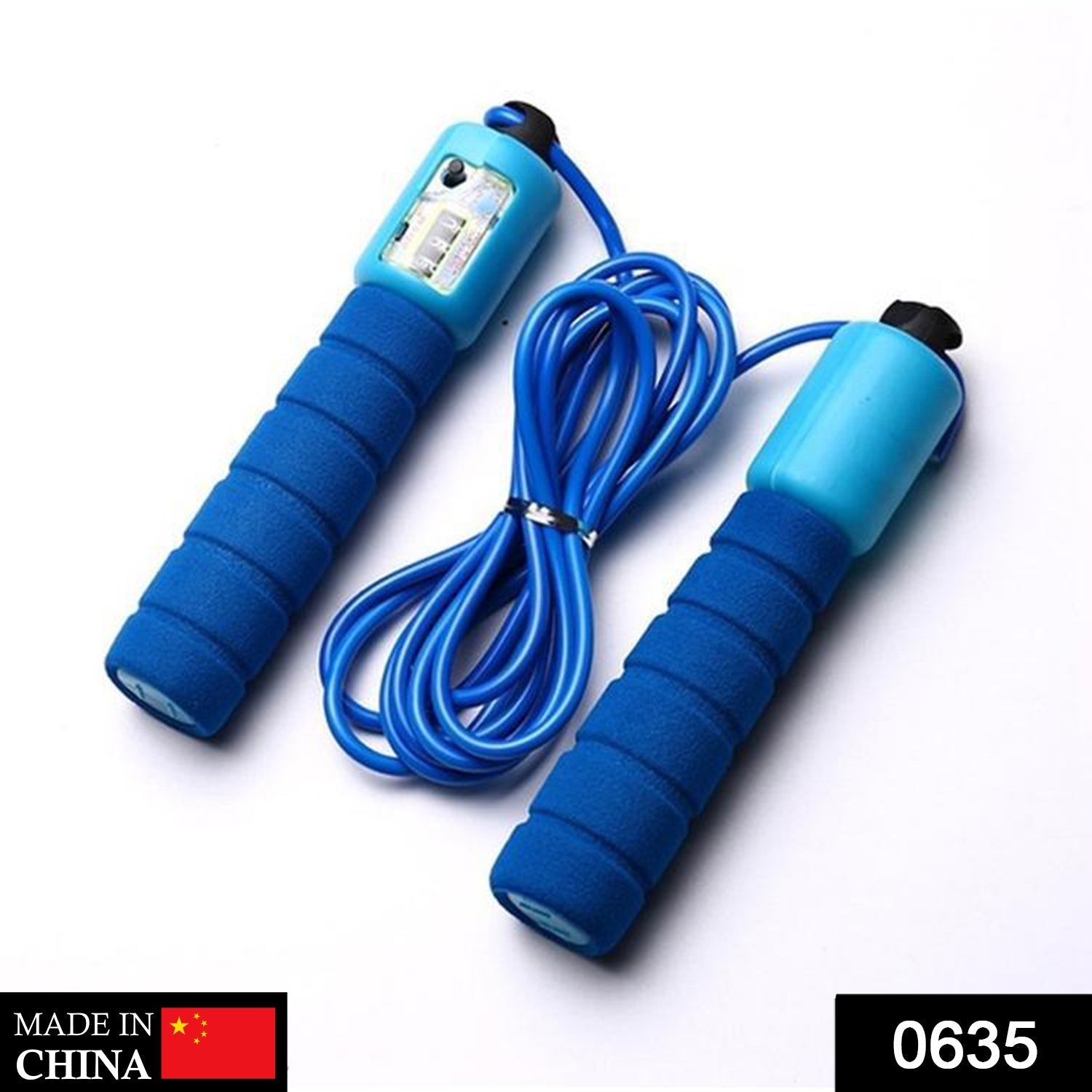 Skipping rope with electronic counter for exercise. electronic counting skipping rope, digital jump rope with counter, fitness skipping rope for weight loss, foam handle skipping rope, adjustable 9ft jump rope