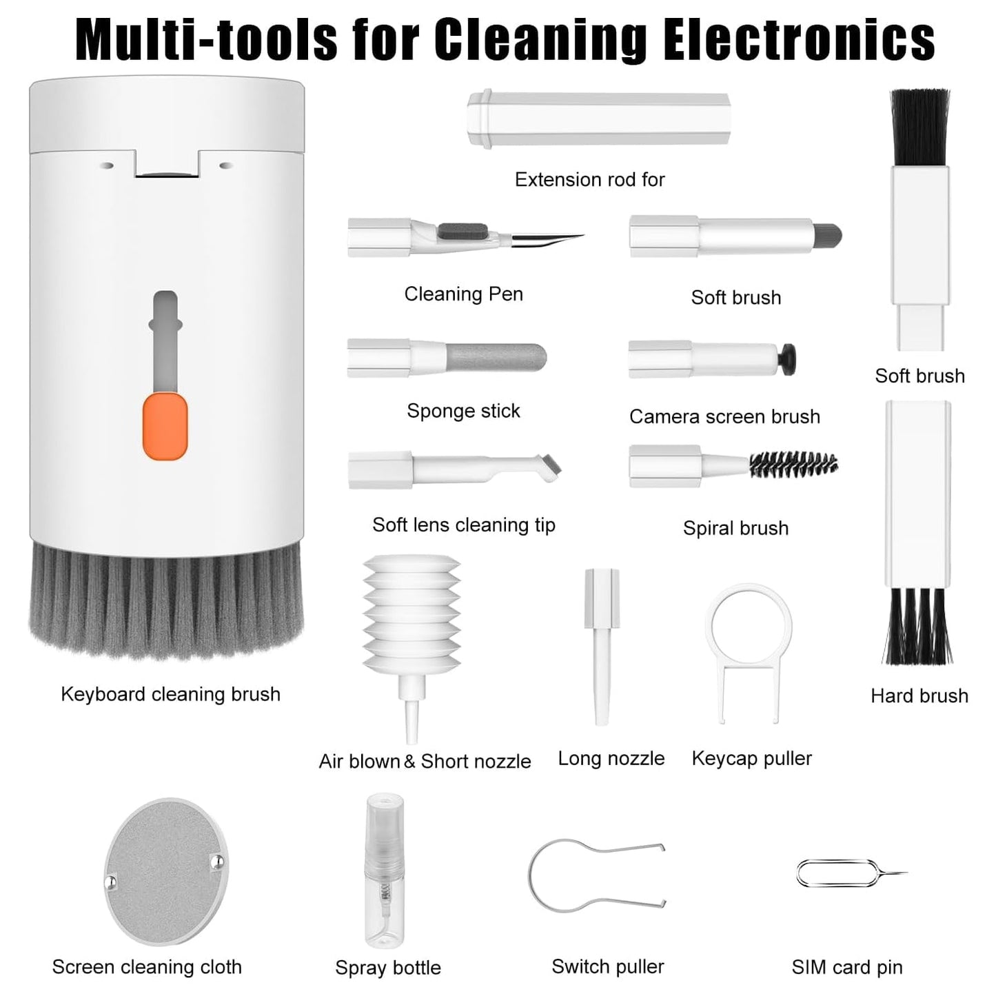 phone and laptop maintenance set, screen cleaner with dust brush for electronics,