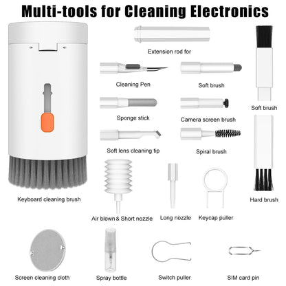 phone and laptop maintenance set, screen cleaner with dust brush for electronics,