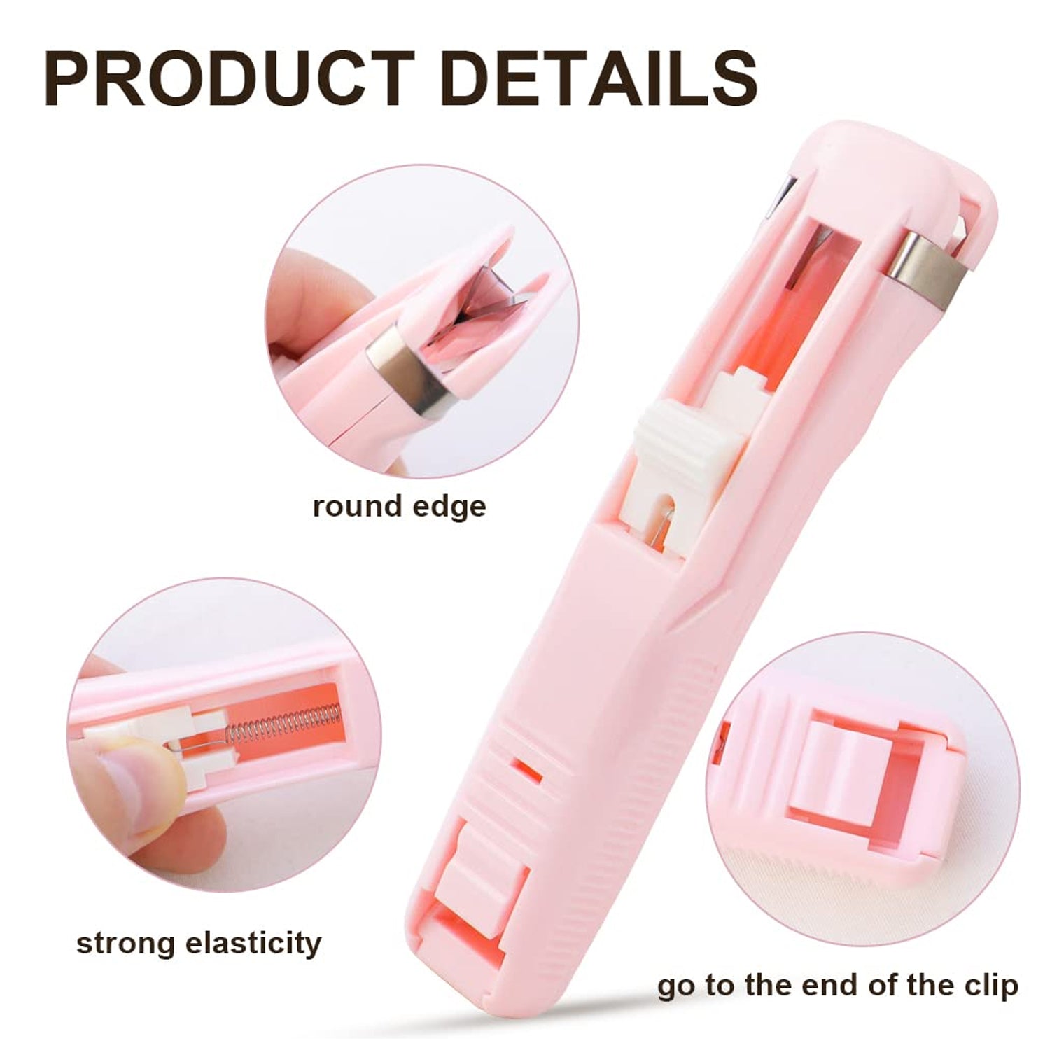 reusable paper clip dispenser, multi‑function paper clamp tool, plastic clip dispenser with spring mechanism