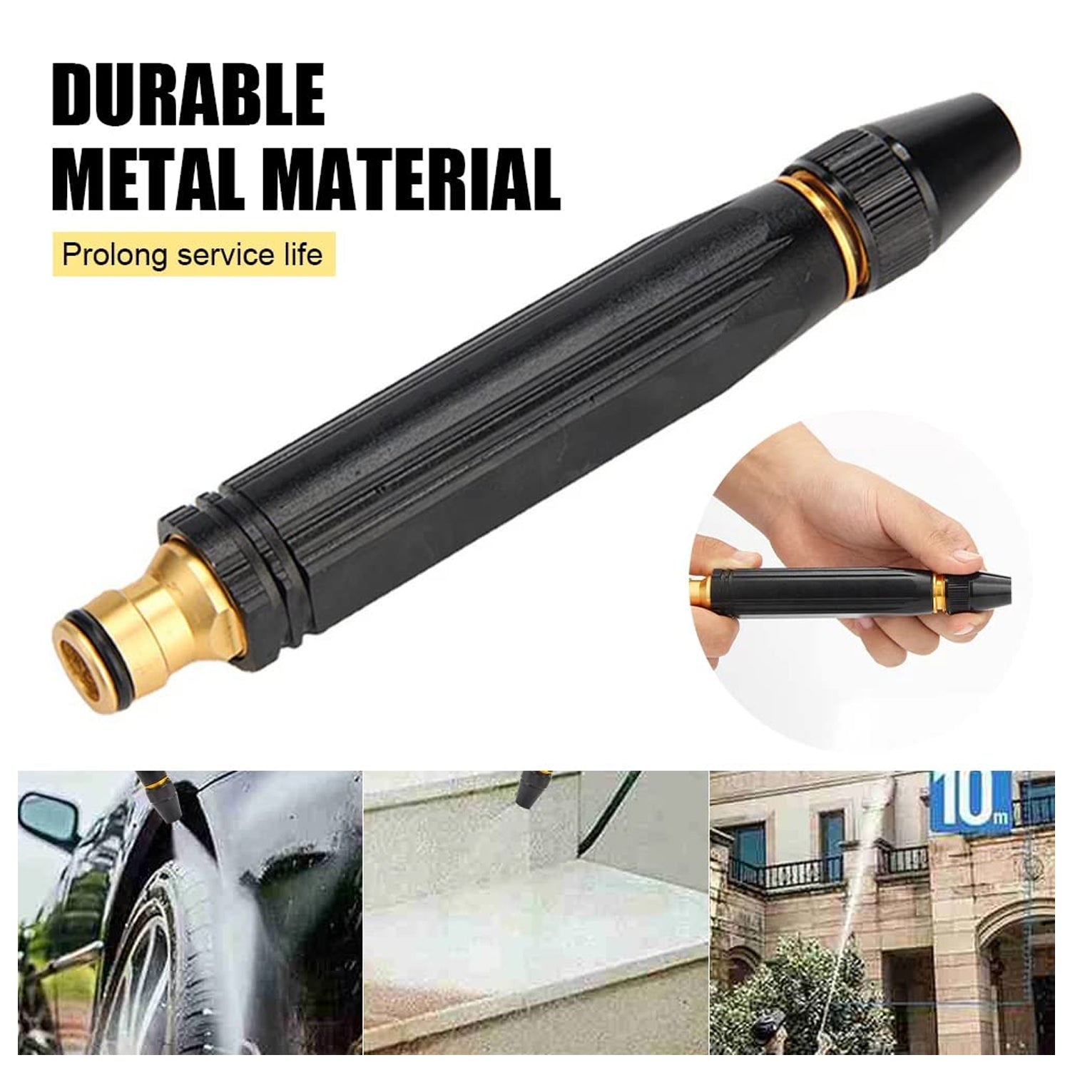 Complete set of high pressure water gun nozzle. high pressure water gun, car wash spray gun, metal nozzle, garden water spray, adjustable spray gun, outdoor cleaning tool, heavy duty nozzle