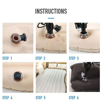 back seat air mattress with pump, portable travel bed for car,