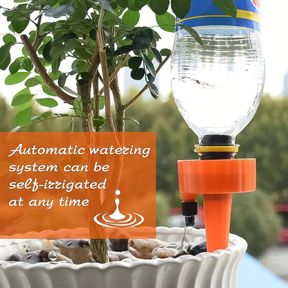 plant watering spikes, self watering spikes, drip irrigation spikes, plant self watering devices, adjustable watering spikes, bottle watering spikes, automatic plant waterer

