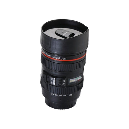Camera lens shaped coffee mug with lid. camera lens coffee mug, photography mug, DSLR coffee cup, camera lens shaped mug, quirky coffee mug, travel mug with lid, 350ml stainless steel mug, coffee mug for photographers, plastic camera mug