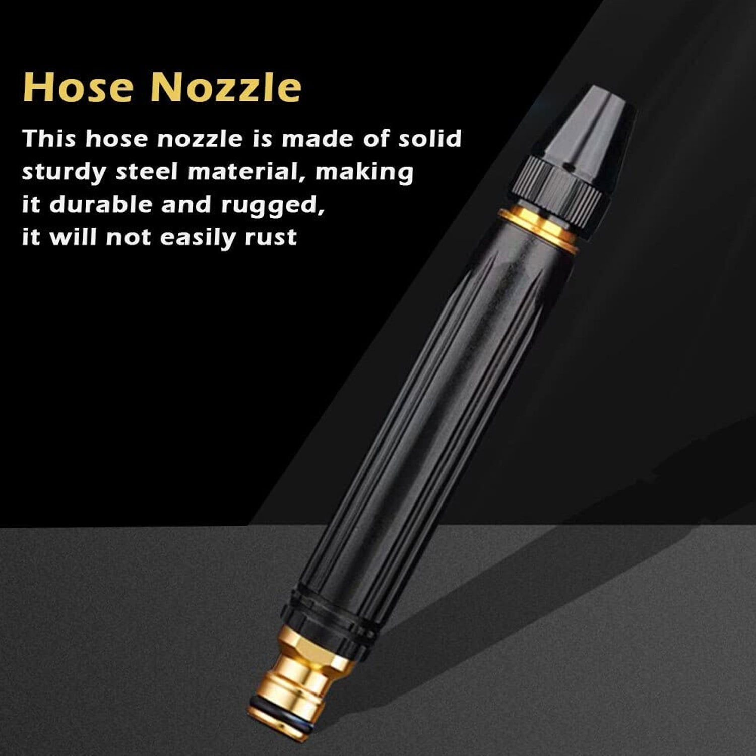 High pressure spray gun with ergonomic handle. high pressure water gun, car wash spray gun, metal nozzle, garden water spray, adjustable spray gun, outdoor cleaning tool, heavy duty nozzle