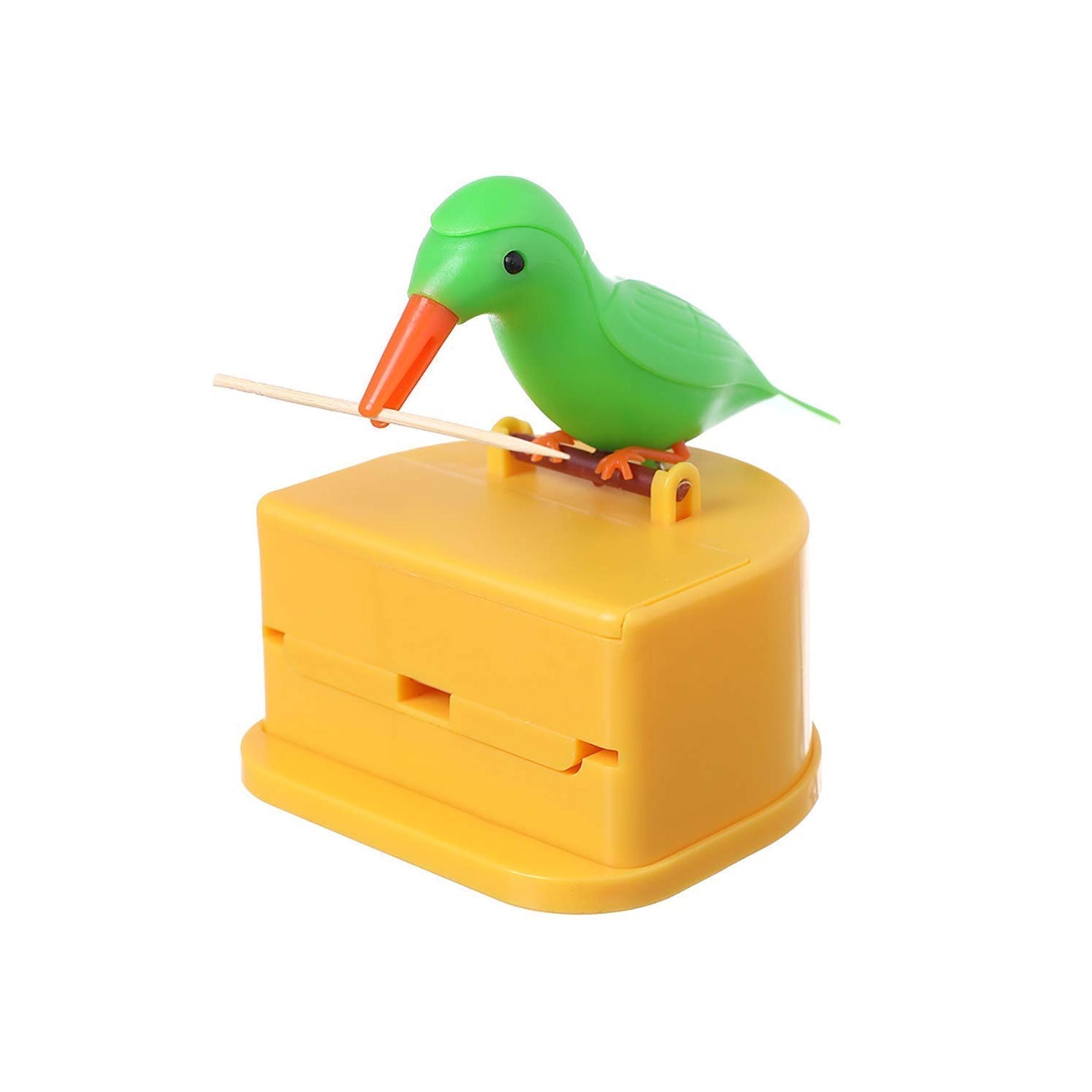 bird design toothpick holder, press type toothpick dispenser, smart toothpick box, portable toothpick storage, ABS toothpick container, kitchen toothpick holder